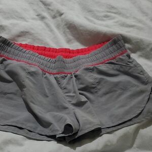 Lorna Jane Gray and Red Athletic Shorts